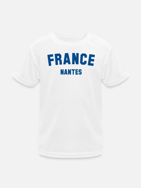 NANTES France Frankreich - Kinder Funktions-T-Shirt - Weiß - Vorne