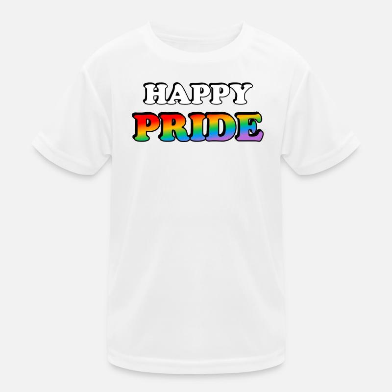 Pride Regenbogen Textdesign Kinder Funktions-T-Shirt