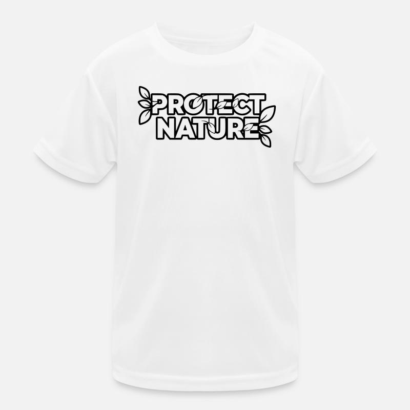 Protéger la nature | Vecteur de déclaration de protection de l’environnement T-shirt sport Enfant