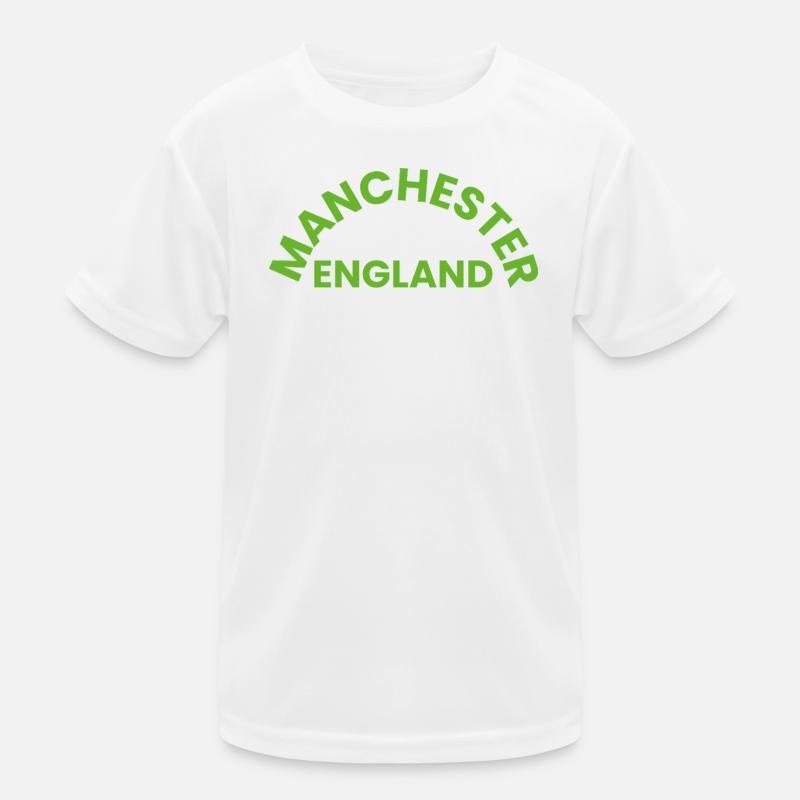 Manchester England Circular Logo Kids Functional T-Shirt