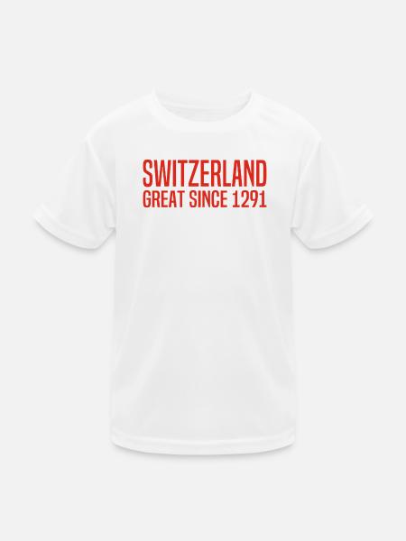 Switzerland - Great Since 1291 - Schweiz - Schwiiz - Kids Functional T-Shirt - white - Front