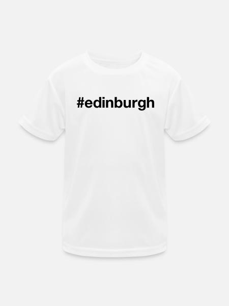 EDINBURGH Scotland Schottland - Kinder Funktions-T-Shirt - Weiß - Vorne