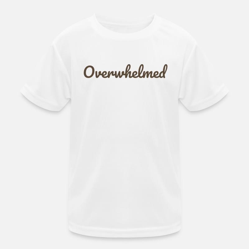 Überwältigt Script-Text in Braun Kinder Funktions-T-Shirt