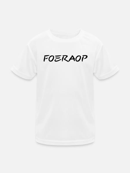 Foeraop - Antwerpener Dialekt - Kinder Funktions-T-Shirt - Weiß - Vorne