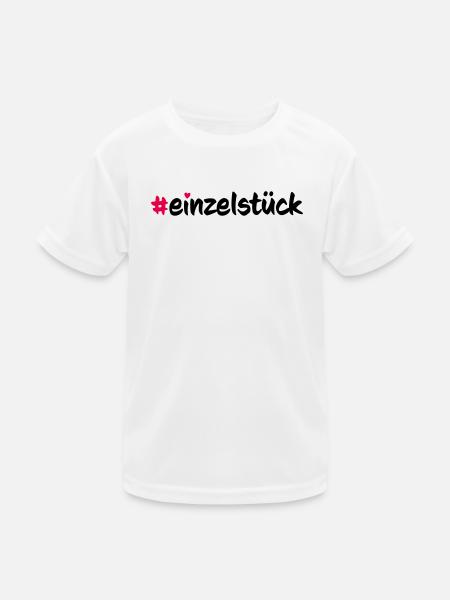 Einzelstück - Kinder Funktions-T-Shirt - Weiß - Vorne