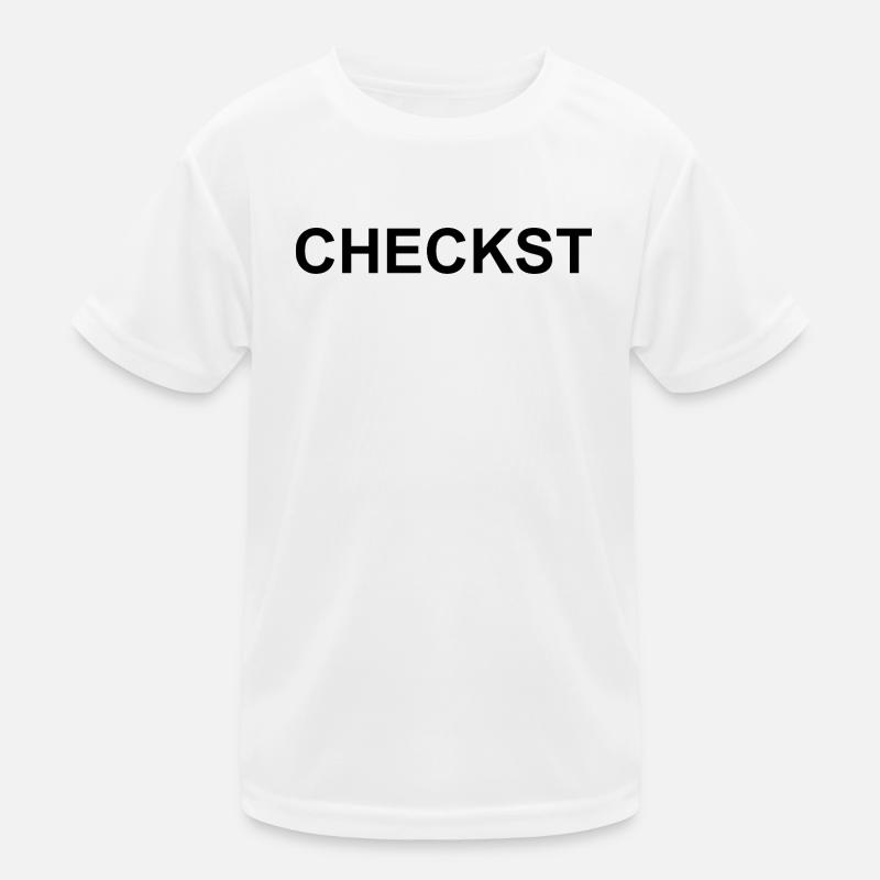 check black - Kids Functional T-Shirt - white