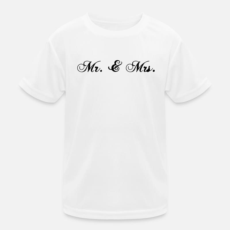 Mr T-Shirt Hochzeit Geschenk Bräutigam Schrift Kinder Funktions-T-Shirt
