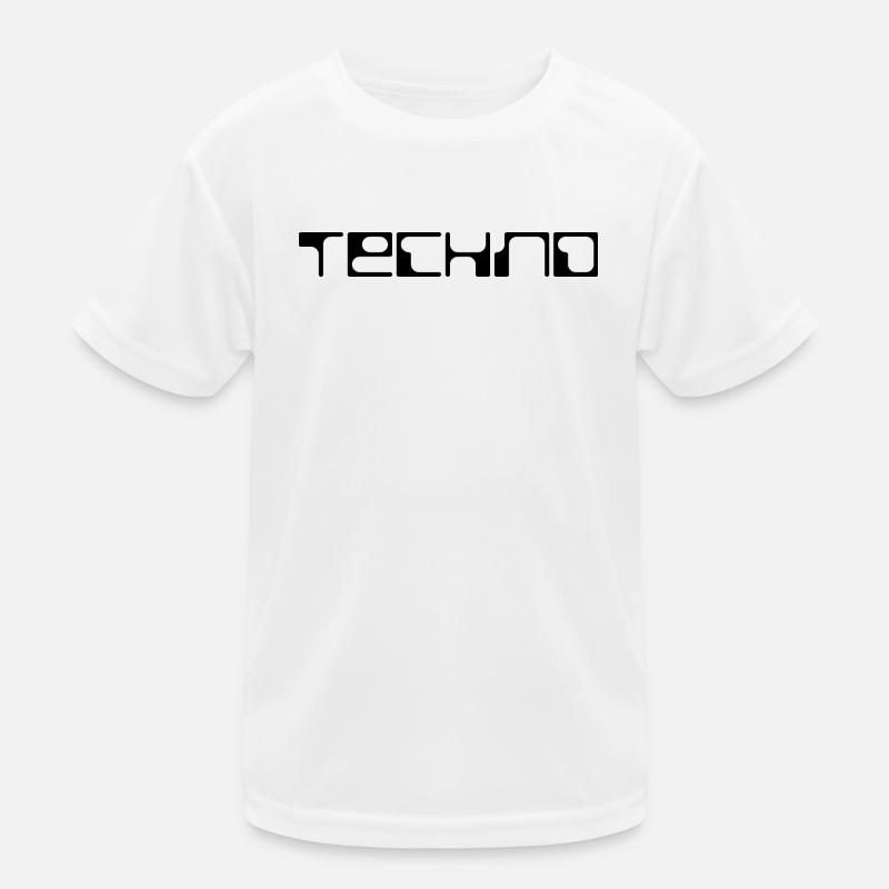 Techno-Bold-Logo-Design Kinder Funktions-T-Shirt