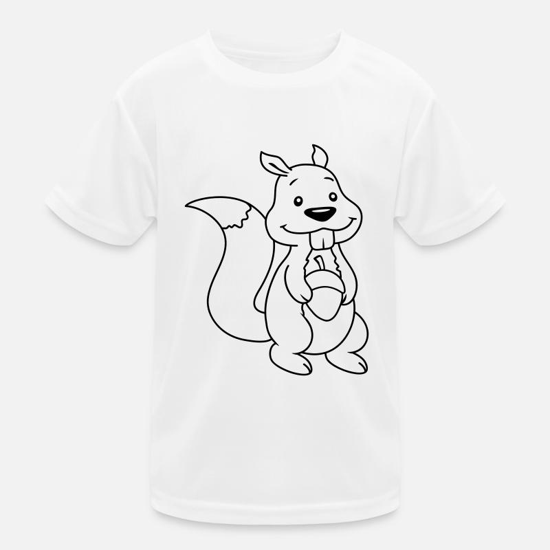 Nuss Comic Eichhörnchen Kinder Funktions-T-Shirt