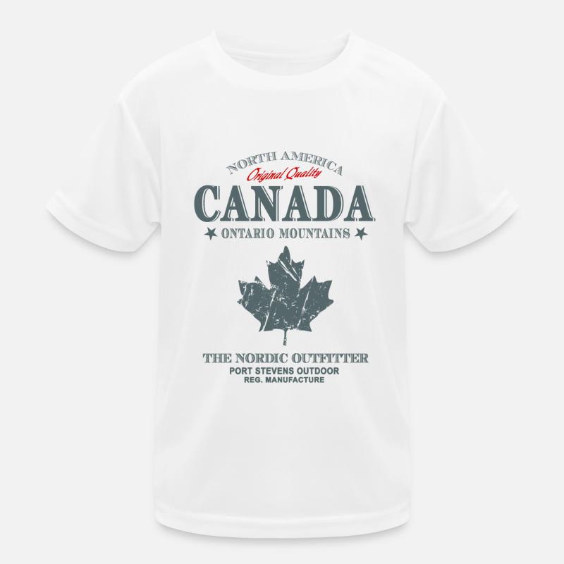 Canada -Maple Leaf - Kinder Funktions-T-Shirt - Weiß
