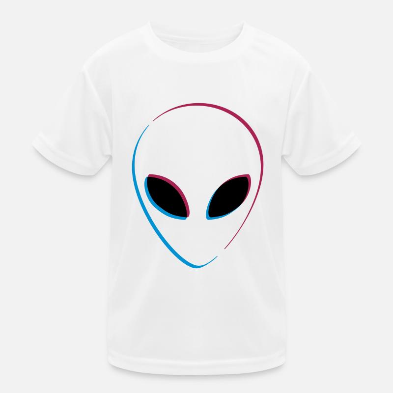 3D Effekt Alien Kinder Funktions-T-Shirt