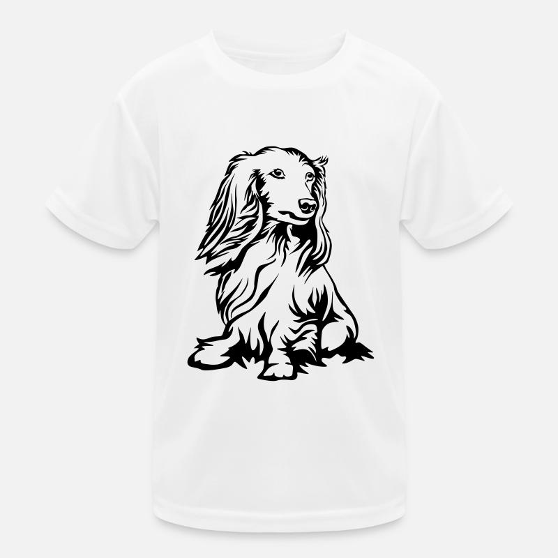 Dackel Kinder Funktions-T-Shirt