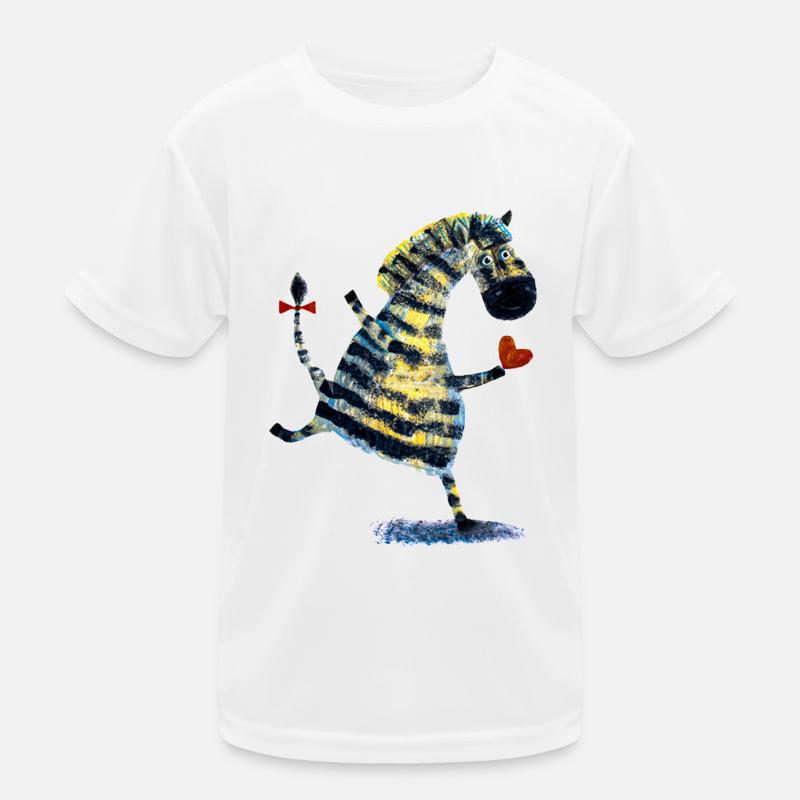 Zebra Kinder Funktions-T-Shirt