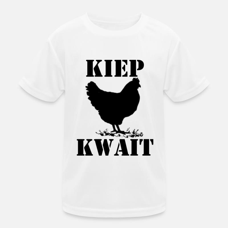 tipping kwait, keep quiet Brabants - Kids Functional T-Shirt - white