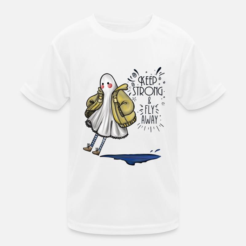 Keep Strong fly away Ghost Kids Functional T-Shirt