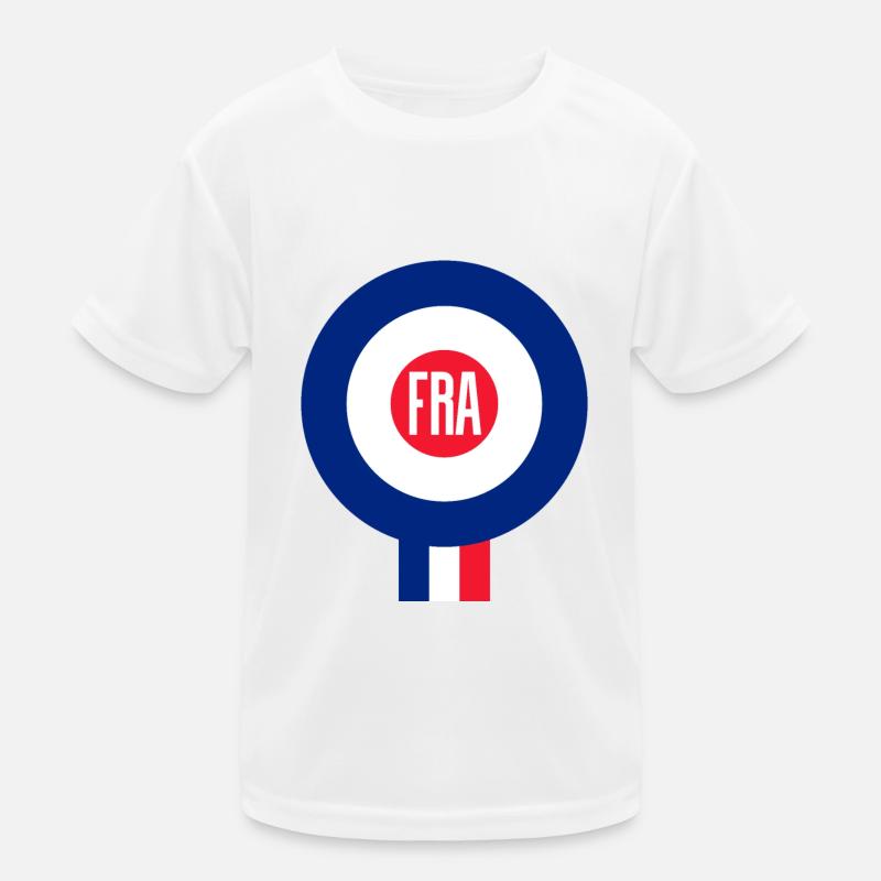 Frankreich - Kinder Funktions-T-Shirt - Weiß
