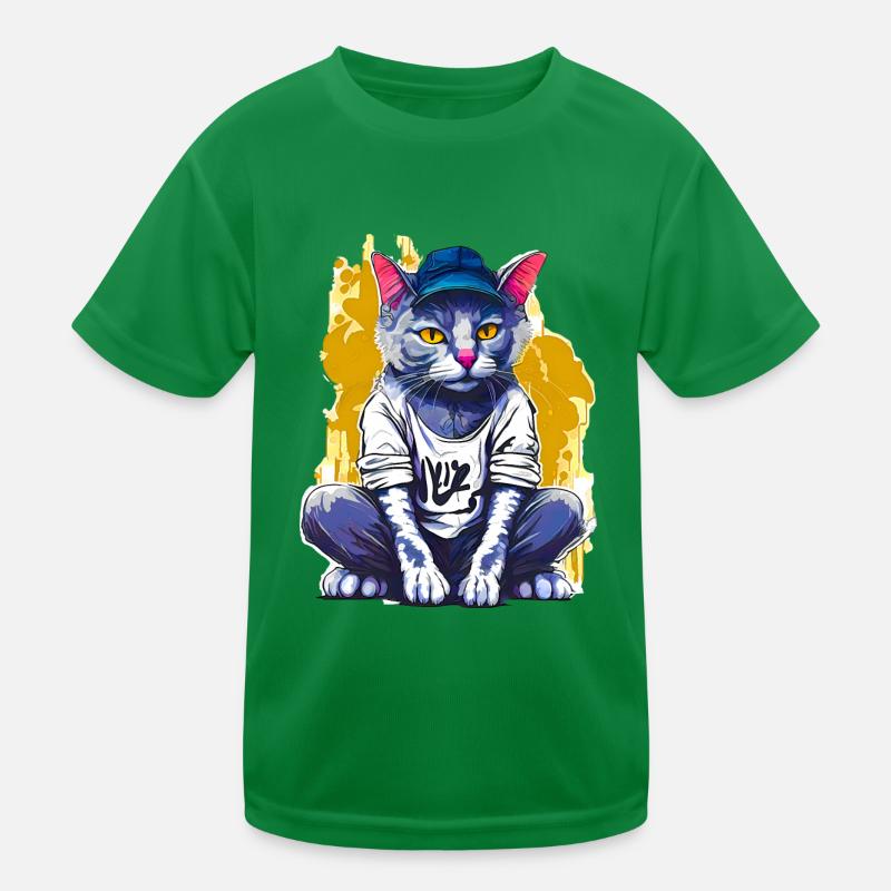 Cat graffiti Kids Functional T-Shirt
