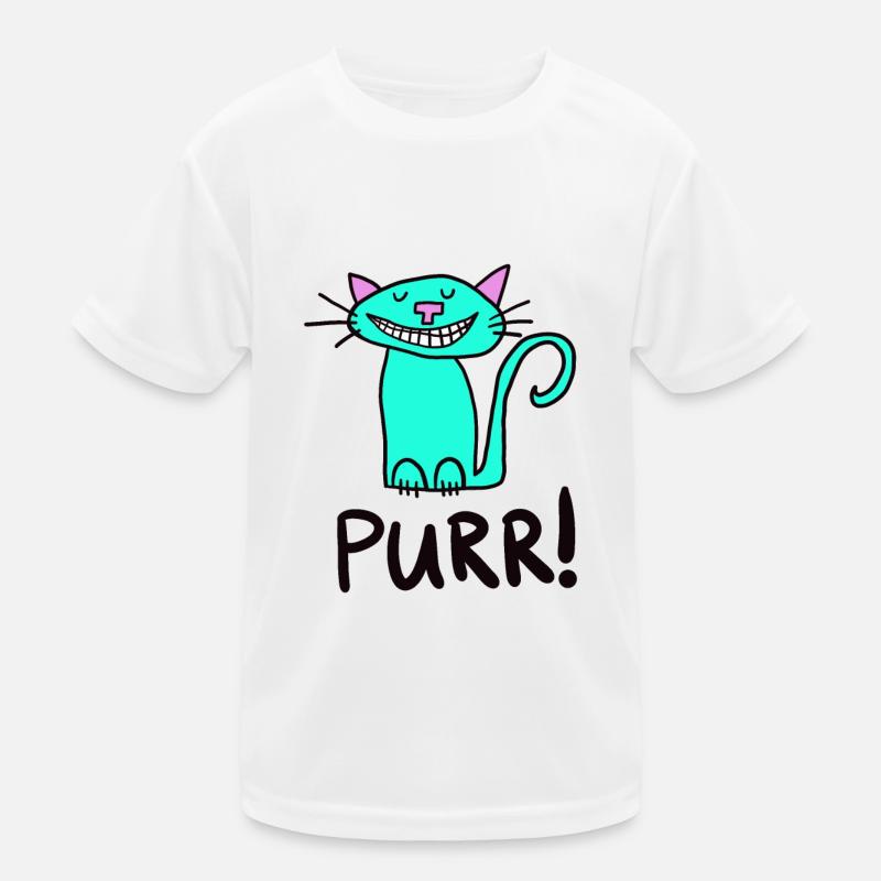 RONRONNER! Drôle de chat T-shirt sport Enfant