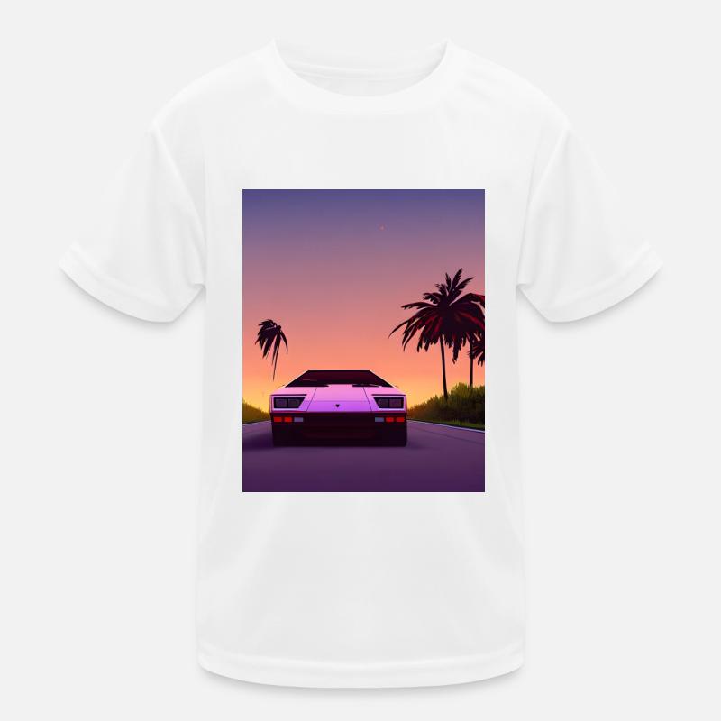 countach miami vice sunset T-shirt sport Enfant