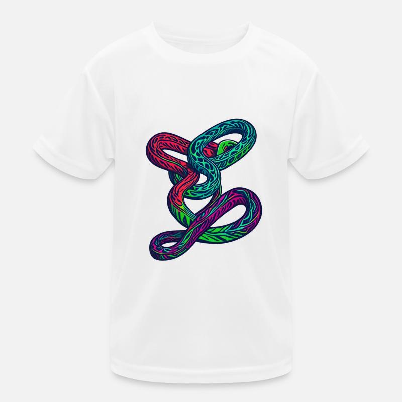 Simple Endless Snake Kids Functional T-Shirt