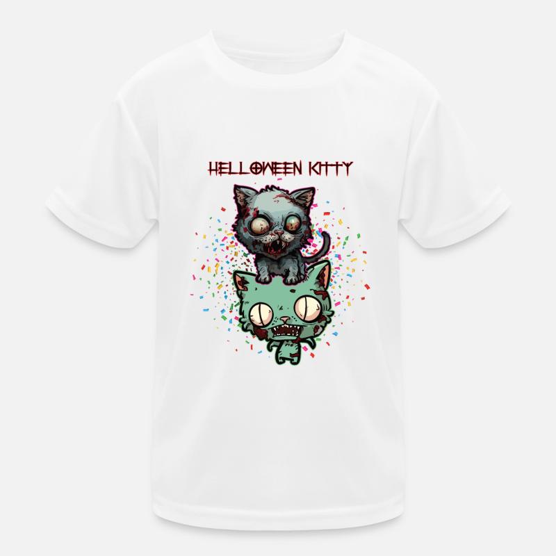 Helloween kitty Kinder Funktions-T-Shirt