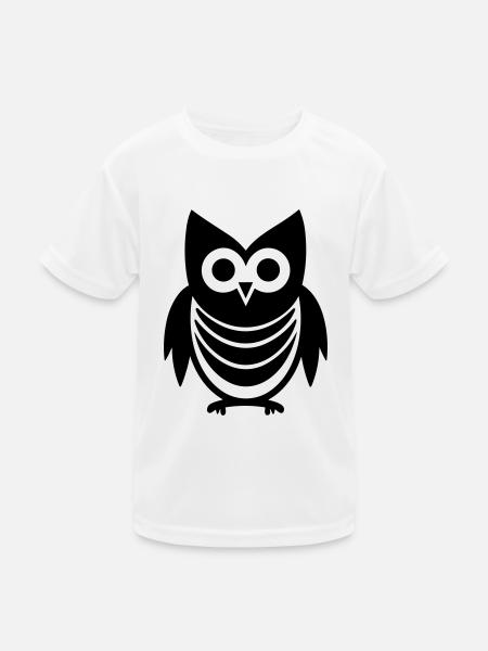 Little Owl - Kids Functional T-Shirt - white - Front