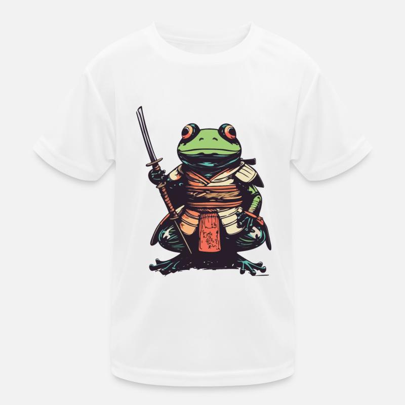 Frosch Mit Katana Kinder Funktions-T-Shirt