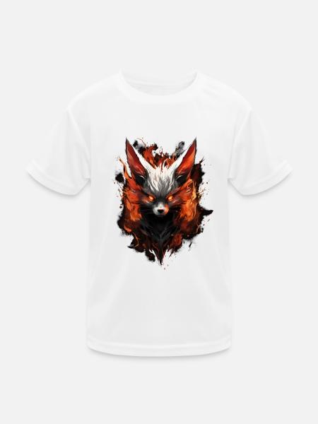 Volpe Demone Fennec Demon Fox - Kids Functional T-Shirt - white - Front