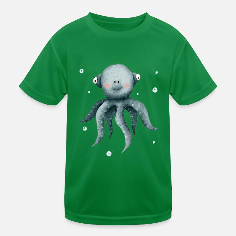 Octopus squid, cute sea creatures Kids Functional T-Shirt