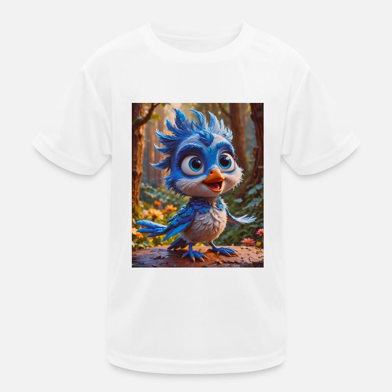 Oiseaux super mignons autour du monde – Geai bleu T-shirt sport Enfant