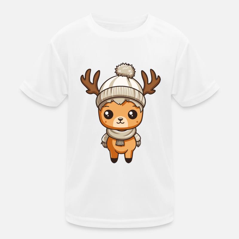 reh reindeer comic Kinder Funktions-T-Shirt