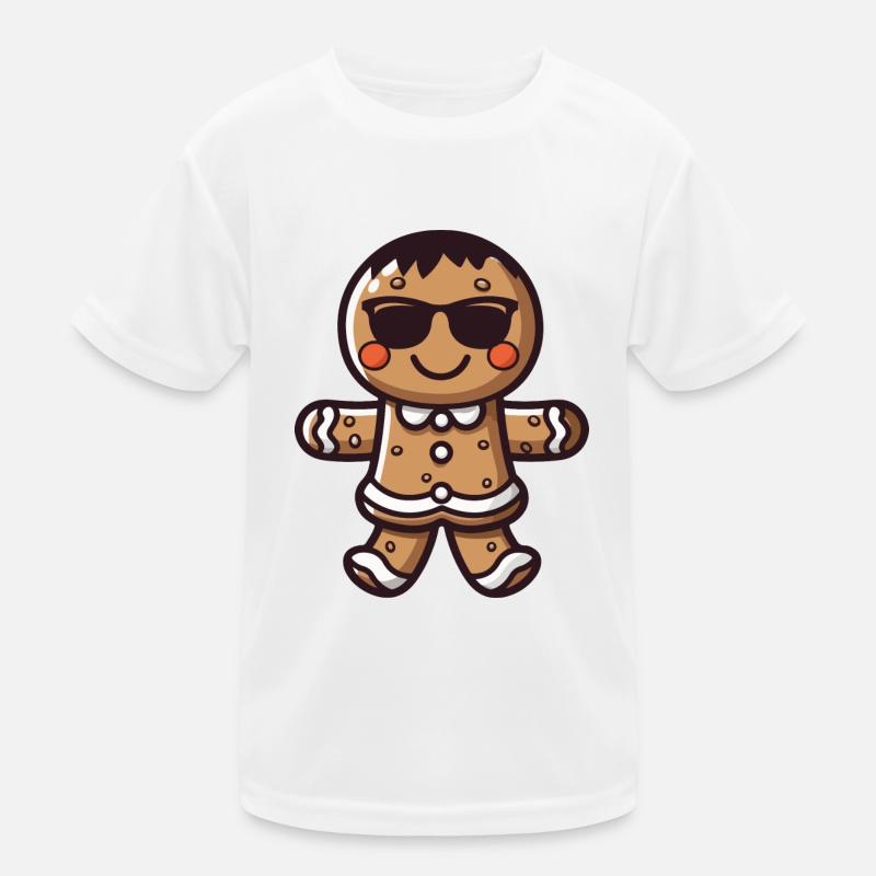 lebkuchenmann sonnenbrille Kinder Funktions-T-Shirt