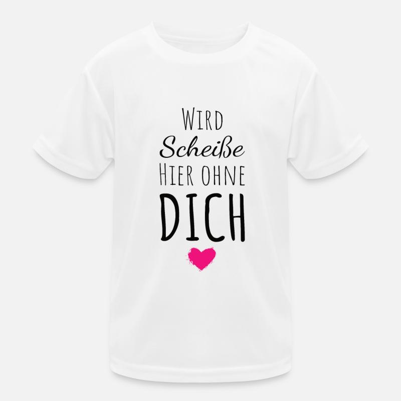 Wird Scheiße hier ohne dich Abschied Kollegin - Kinder Funktions-T-Shirt - Weiß