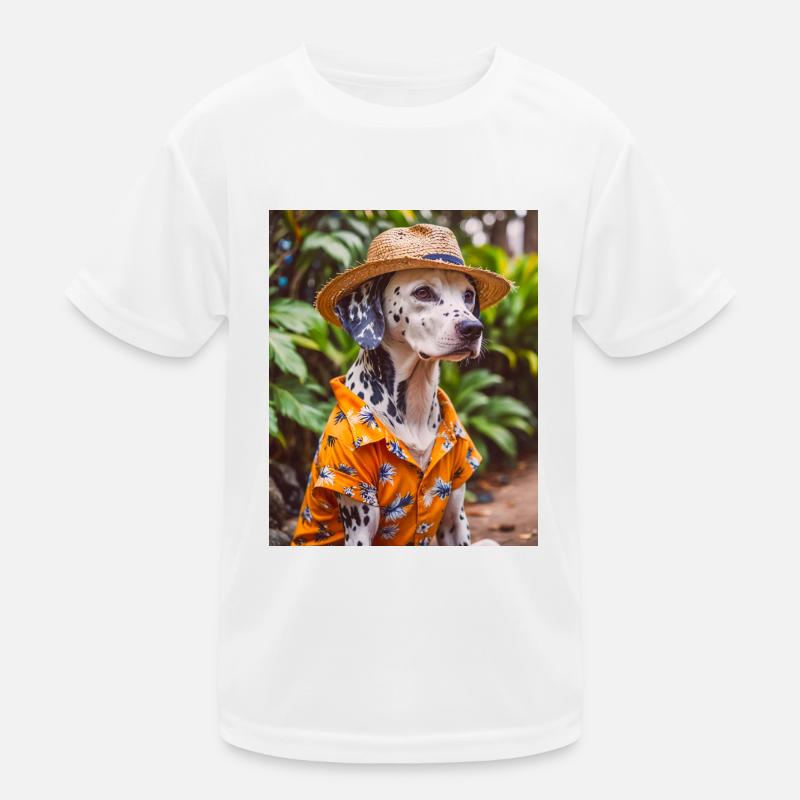 Dalmatinisches Hawaiihemd Urlaub Kinder Funktions-T-Shirt