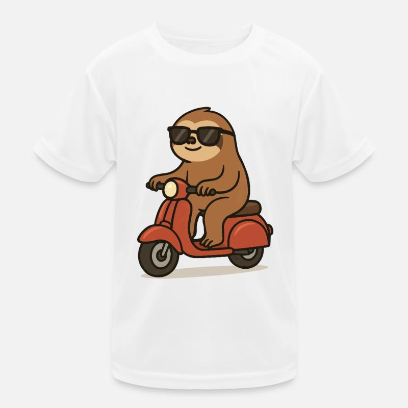 faultier comic moped Kinder Funktions-T-Shirt