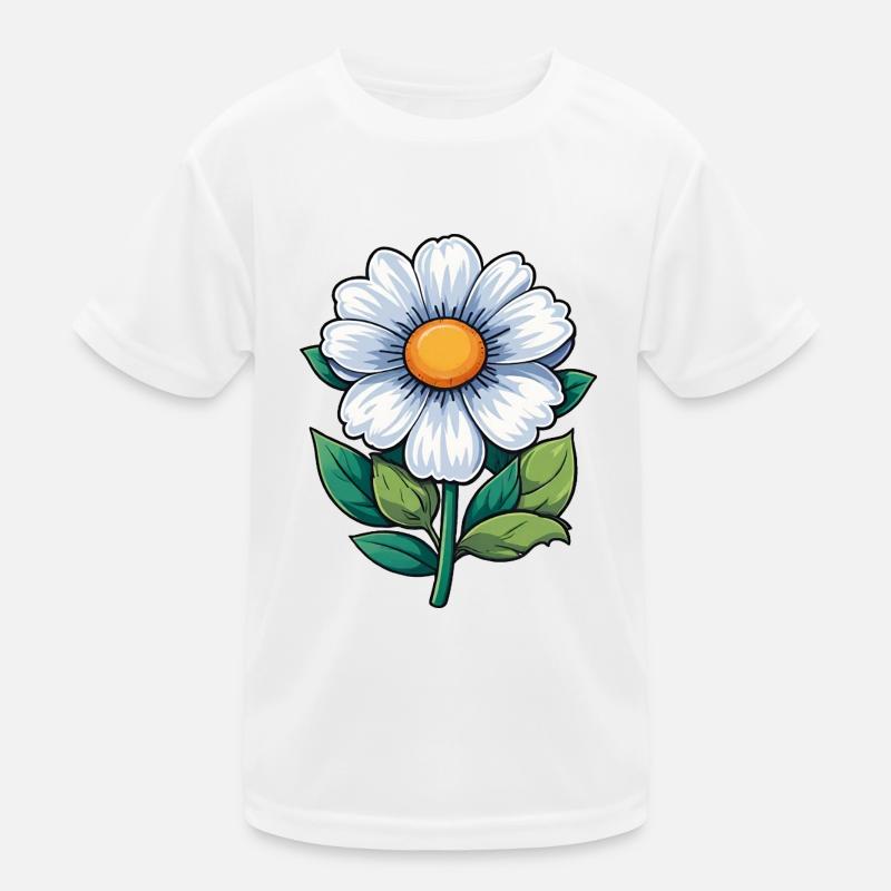 Petite fleur blanche T-shirt sport Enfant