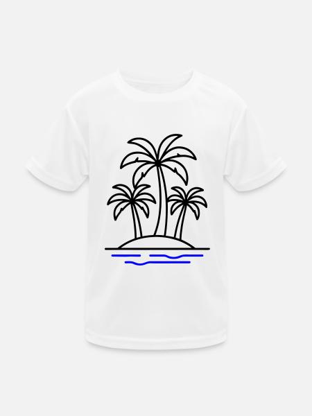 Palm Island Holidays - Kids Functional T-Shirt - white - Front