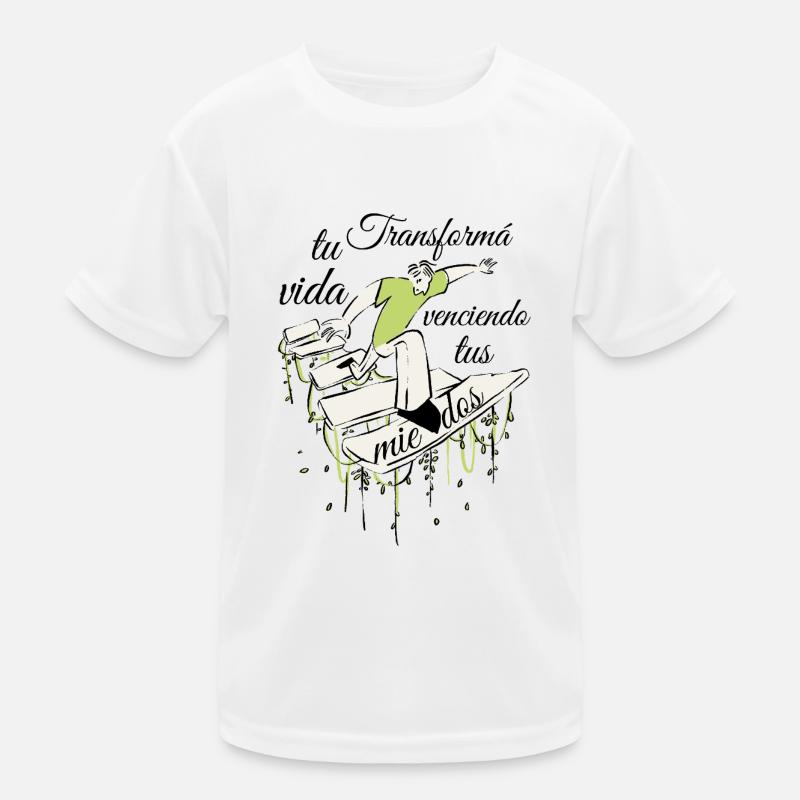 Verändere dein Leben, indem du deine Ängste überwindest Kinder Funktions-T-Shirt