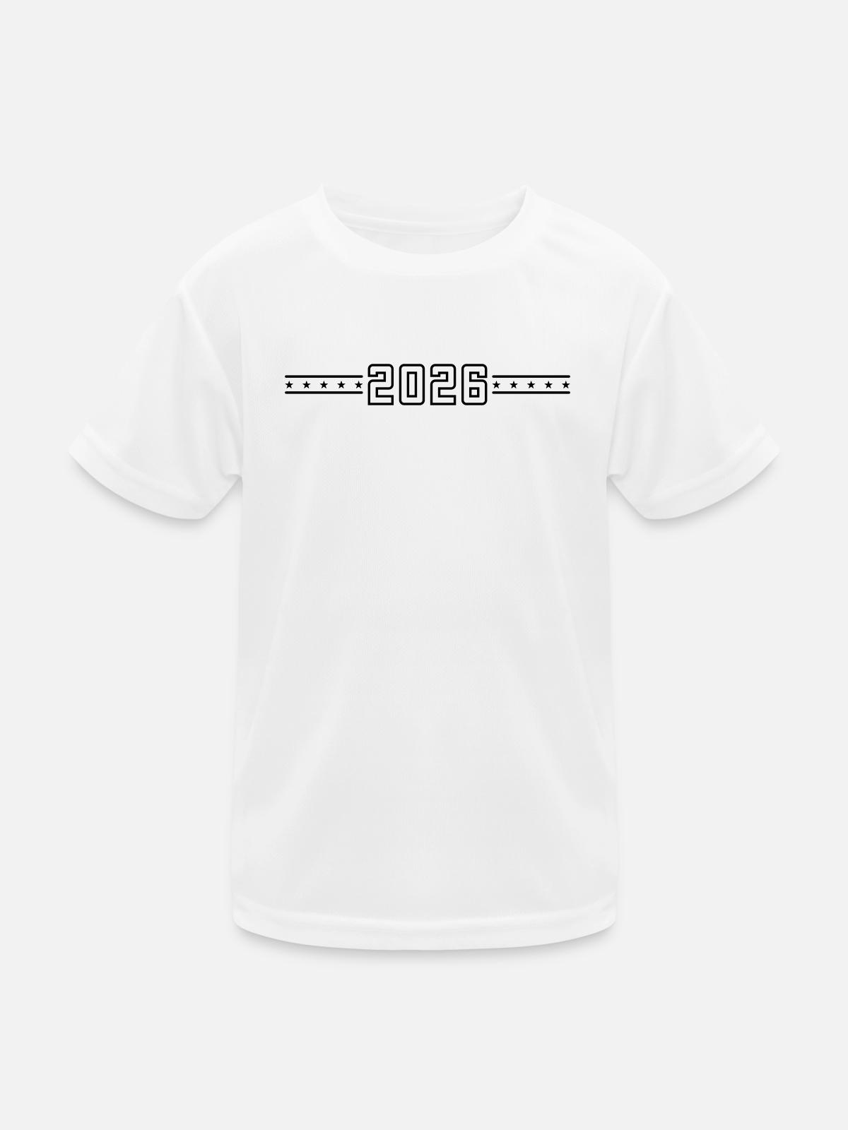 2026 College Font - Kids Functional T-Shirt - white - Front