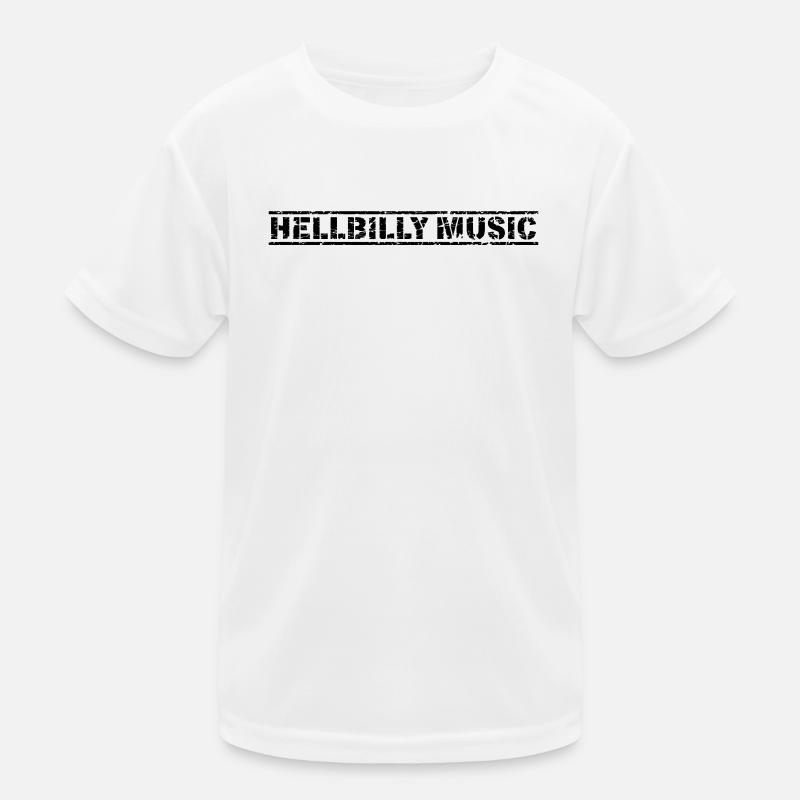 Hellbilly Music - Kinder Funktions-T-Shirt - Weiß