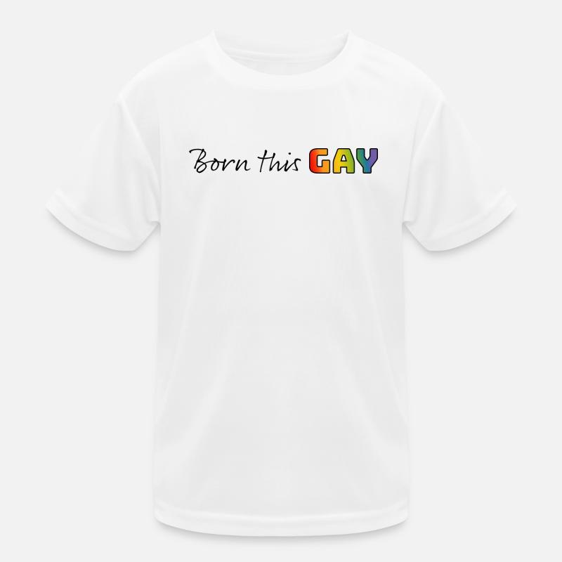 Regenbogen born this gay Kinder Funktions-T-Shirt
