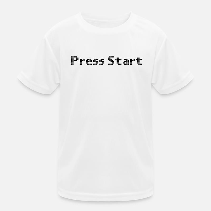 press start gaming informatica Maglietta sportiva per bambini