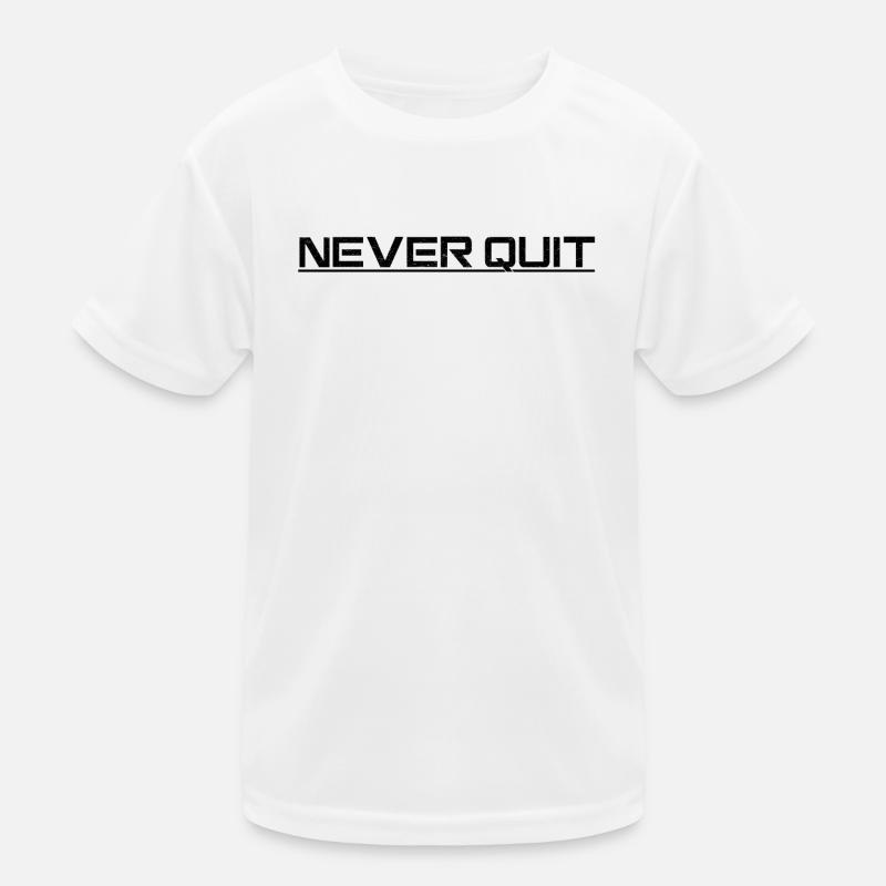 Never Quit Endurance Motif Kids Functional T-Shirt