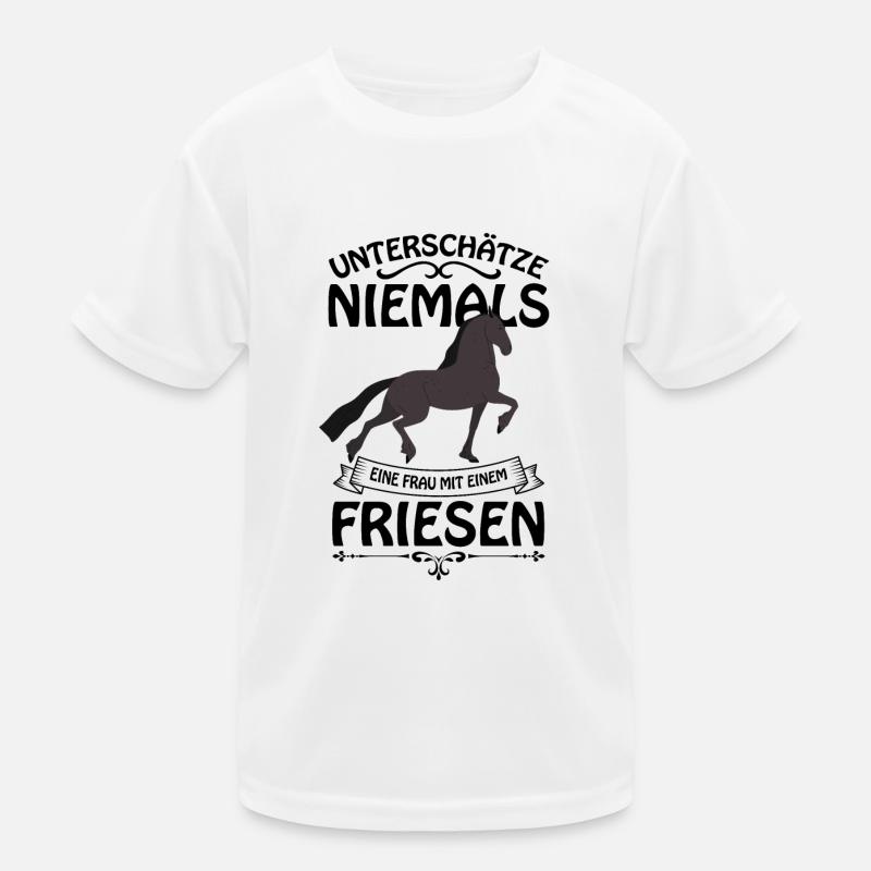 Friese Pferd Kinder Funktions-T-Shirt