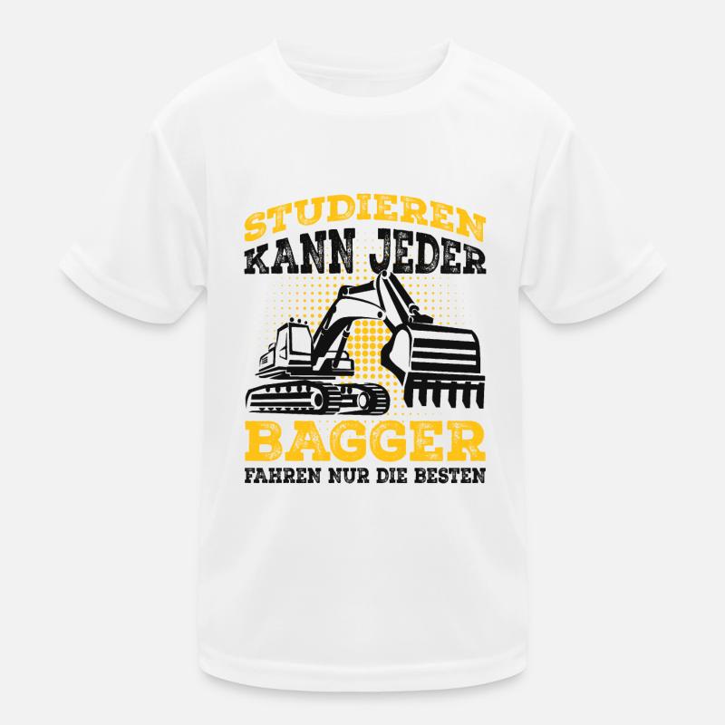 Baggerfahrer Kinder Funktions-T-Shirt