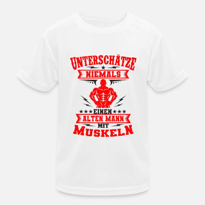 Bodybuilder Kinder Funktions-T-Shirt