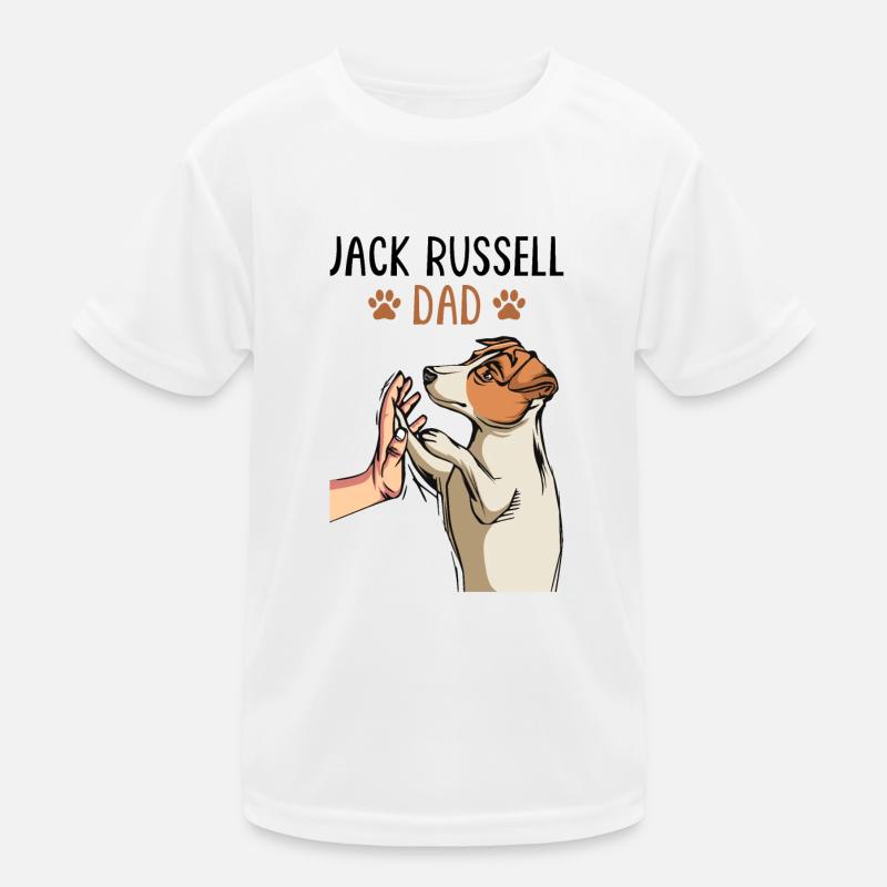 Jack Russell Terrier Dad Dog Holder Kids Functional T-Shirt