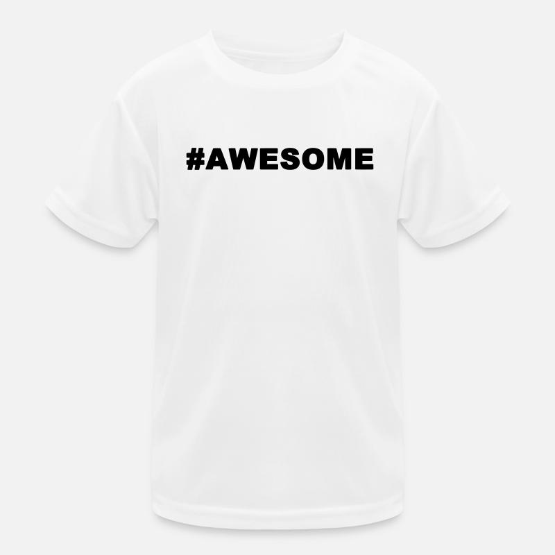 hastag awesome Kids Functional T-Shirt