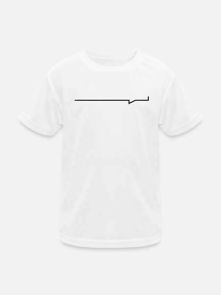 Balken-Sprechblase - Kinder Funktions-T-Shirt - Weiß - Vorne
