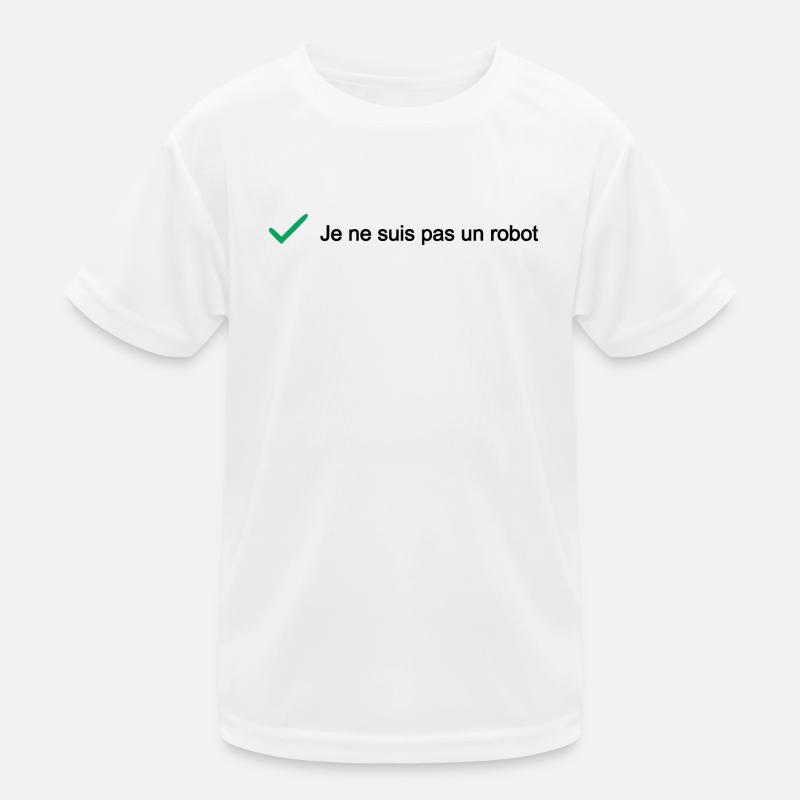 JE NE SUIS PAS UN ROBOT ! (informatique) T-shirt sport Enfant